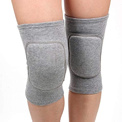 JUMISEE Kids Knee Pad, Anti-Slip Padded Sponge Knee Brace Breathable Flexible Elastic Knee Support for Football Volleyball Dance Skating Basketball Sports - color: Grey, size: X-Small(4-7 Years old)