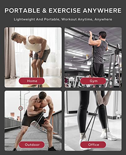 HAPBEAR Pull Up Assistance Bands - Pull Up Bands - Resistance Bands - Exercise Bands Resistance Bands Set of 5 - Workout Bands for Working Out, Stretching, Muscle Training - color: Gray