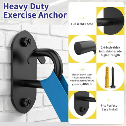 GPANDAG 3 Pack Resistance Band Wall Anchor