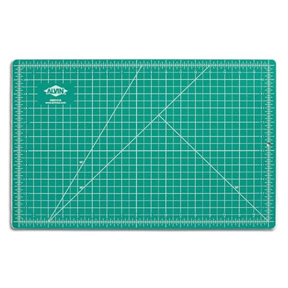 ALVIN GBM Self-Healing Cutting Mat 12 x 18 inch | Double-Sided Green/Black | 5-Layer Gridded Surface for Arts, Crafts and Sewing - Model GBM1218 - size: 18"L x 12"W