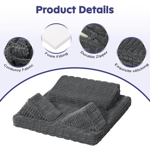 Meditation Cushion, Meditation Mat with Knee Support, Grey - color: Classic Grey, size: 24X24X2 Inch