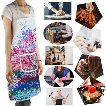 MBMSO Painting Artist Apron with Pockets Artist Painter Gifts Art Lover Gift for Art Teacher Student Painter Apron Waterproof - color: Painting Tree Apron
