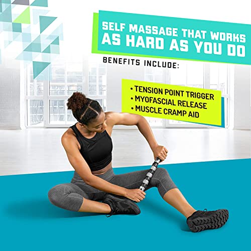 Elite Massage Roller Stick Targets Sore, Tight Leg Muscles to Prevent Cramps and Release Tension. It's Sturdy, Lightweight, Smooth Rolling and Thankfully This Lifesaver has Comfortable Handles.Silver - color: Silver