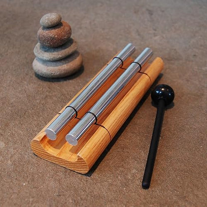 Woodstock Wind Chimes Zenergy Duo Hand Bell Chime, 2 Tone, Bell Percussion Instrument for Meditation, Yoga, Classrooms, Offices, Great for Awareness, Relaxation 7.5" (ZENERGY2) - size: 7.5"