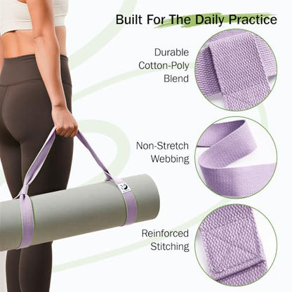 Slim Panda Yoga Mat Straps for Carrying, Adjustable Yoga Mat Carrier Sling Fits All Mats(Mat Not Included) - color: Light Gray, size: 72 inches