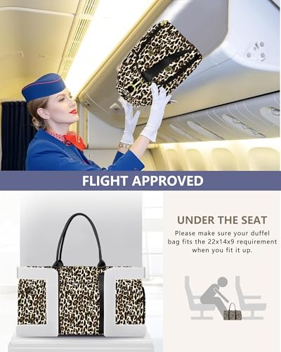 Women Weekender Travel Duffle Bag: Travel Duffel Overnight Bags with Shoe Compartment Large Carry on Tote with Toiletry Bag Weekend Traveling Yoga Gym Hospital Bag for Women with Wet Pocket Cheetah - color: 11-Cheetah Print, size: Large