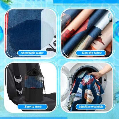 2 Pack Car Seat Towel Cover with Storage Bag, Multi National Parks 1 | 63 x 32 in Car Towel Seat Cover Non Slip Waterproof, Gym Workout Swimming Running, Machine Washable Sweat Absorbent Protector - style: Multi National Parks 1