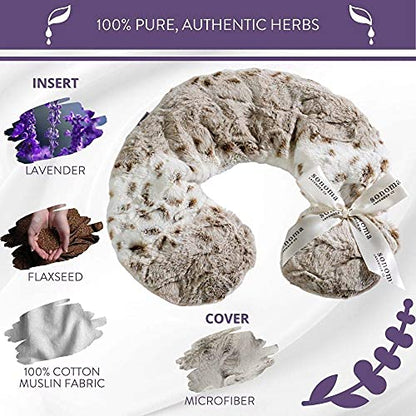 Sonoma Lavender Luxury Lavender Neck Pillow, Arctic Circle | Heatable/Chillable, Microwaveable for Neck and Shoulders, Removable Washable Covers, Great for Relaxation and Pain Relief - color: Arctic Circle