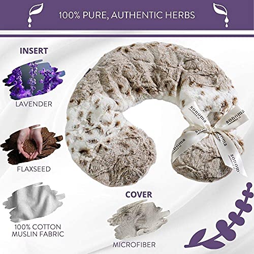 Sonoma Lavender Luxury Lavender Neck Pillow, Arctic Circle | Heatable/Chillable, Microwaveable for Neck and Shoulders, Removable Washable Covers, Great for Relaxation and Pain Relief - color: Arctic Circle