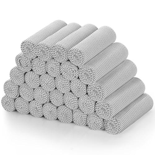 Cooling Towels (40"x 12", Pack of 30) for Neck and Face Hot Weather | Sports, Workout, Fitness, Gym, Yoga, Golf, Pilates, Travel, Camping & More - color: Gray 30