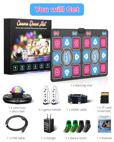 Electronic Dance Mat for Kids & Adults: 2 Player Interactive TV Video Game