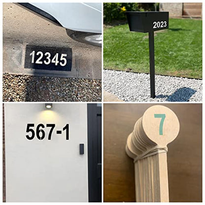 2.5 Inch Large Number Stencils for Painting - 11 Pack Number Stencil Templates for Curb Address, Cakes, Cookies, Mailboxes and Crafts, Reusable House Numbers Stencils for Wood Signs & Cement Wall Art - size: 2.5 Inch