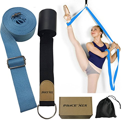 Leg Stretch Band - To Improve Leg Stretching - Easy Install on Door - Perfect Home Equipment For Ballet, Dance And Gymnastic Exercise Flexibility Stretching Strap Foot Stretcher Bands - color: Light blue