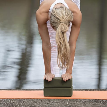 3in Foam Bulk Yoga Blocks, 10 Pack - color: Olive Green
