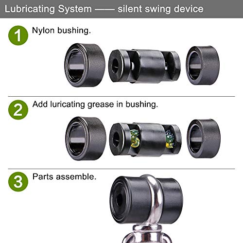 360° Swivel Silent Swing Hanger 1000 LB Capacity Hammock Chair Mount Stainless Steel Swing Hardware Ceiling Mount for Hanging Chair, Porch Swing, Yoga Swing, Heavy Bag - color: 1pcs 360° Silent Swing Hanger