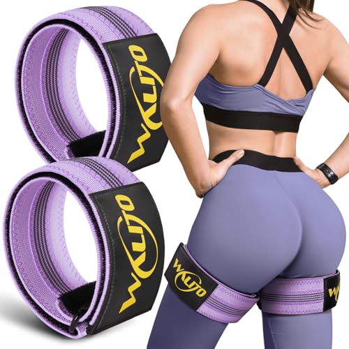 BFR Booty Bands for Women Glutes - Blood Flow Restriction Bands with Weekly Plan for Legs, Butt & Hip Building, Occlusion Bands for Workouts, Best Fabric Bands for Squat Butt & Thigh - color: Purple Bands