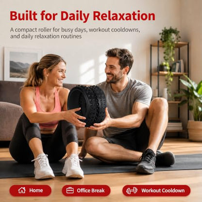 GymCope Curved Foam Roller, Spine-Safe Groove, 530 lb, Blue, Medium - color: Black, size: Medium
