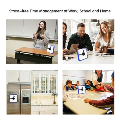 TWENTY5 SEVEN Countdown Timer 7.5 inch; 60 Minute 1 Hour Visual Timer – Classroom Teaching Tool Office Meeting, Mechanical Countdown Clock for Kids Exam Time Management Magnetic, Navy Blue - color: Navy Blue