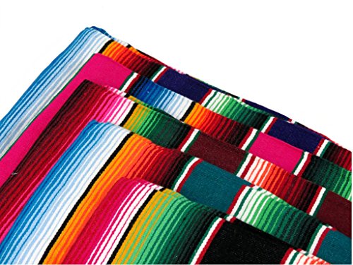 Leos Imports Mexican Serape Blanket (Small 40"x20", Assorted) - color: Assorted, size: Small 40"x20"