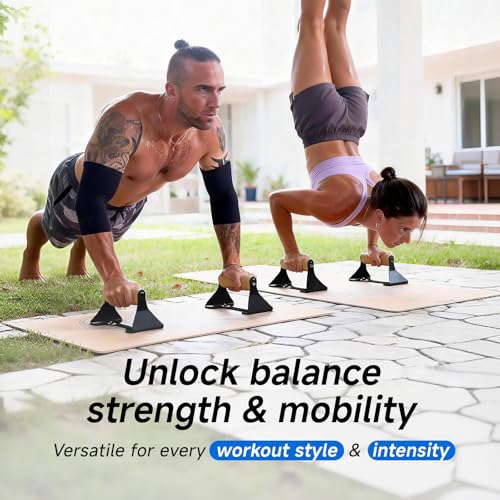 Rocalt Push Up Bars with Wooden Handles, Home Gym Calisthenics Parallettes