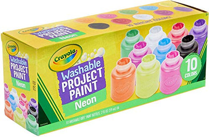 10-color Neon Washable Kids Paint (Set of 10)
