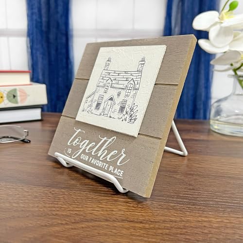 GIBSON HOLDERS 2A Adjustable White Wire Display Easel, 3.625" W x 4" D x 4.5" H - size: 1-Pack
