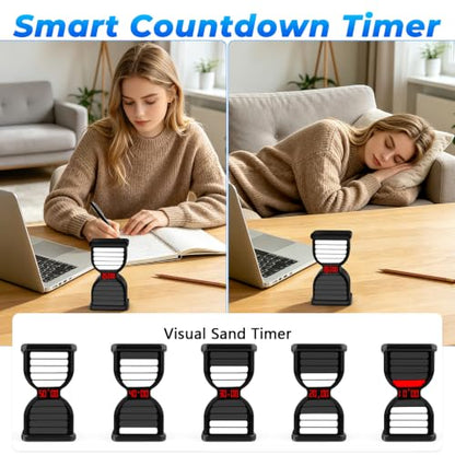 Digital Hourglass Timer for Productivity, Visual Countdown with Flight Flow - color: Black