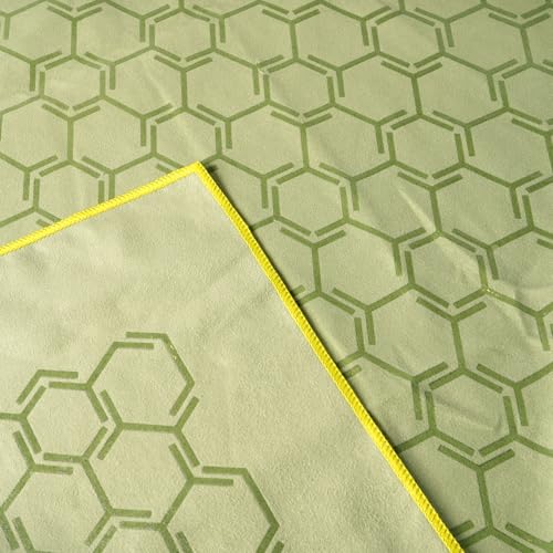 Eunzel Double Sided Silicone Yoga Mat Towel, 72" x 26.5" | Double-Sided Silicone Grip, Non Slip Surface, Absorbent Microfiber, Hot Yoga & Vinyasa - color: Olive