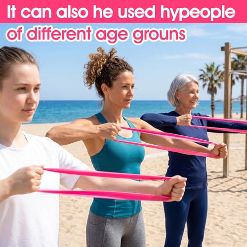 24 Pcs Resistance Bands Bulk Exercise Bands for Home Gym, Yoga, Pilates, 30 Lbs Purple-Red TPE Loop