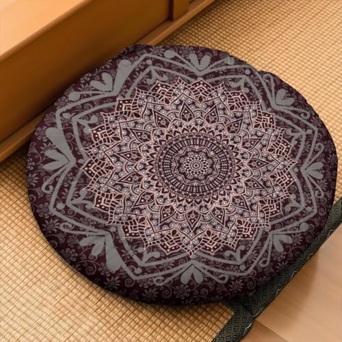 Meditation Cushion, Floor Pillows for Sitting, Meditation Pillow for Tatami Living Room, Yoga Sitting, Floor Pillow in Home & Outdoor, Memory Foam Added, 22x22 Inch - color: Mandala N, size: Round