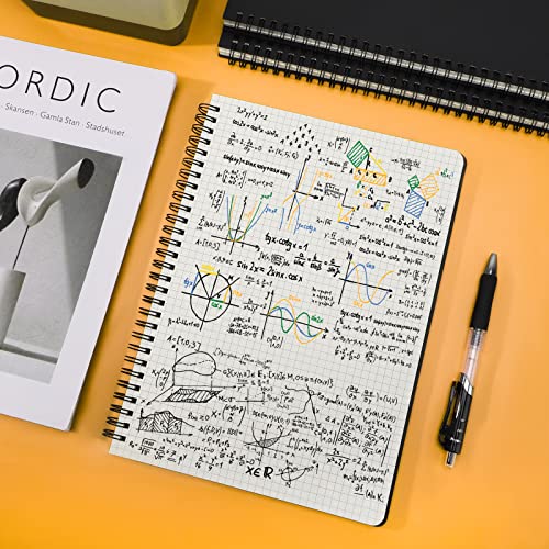 EUSOAR Graph Paper Spiral Notebook, B5 3Pack 7.3"x10.2" 120 Pages Hardcover Paper Notebook Journals, Wirebound Journal Sketch Notebook for Math and Science Students Engineering Artist Drawing - color: Black, size: B5