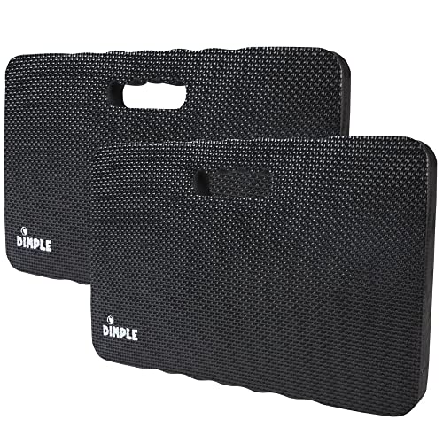 Dimple Kneeling Pad, High Density Thick Foam Comfort Kneeling Mats (2 Set) - color: Black, size: 2 Pack