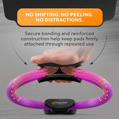 Pilates Ring Circle, Magic Circle Pilates Ring, Inner Thigh Exercise Equipment, Fitness Rings for Women, Thigh Master Inner Thigh Exerciser, Yoga Ring Pilates Equipment for Home Workouts - color: Deep Violet