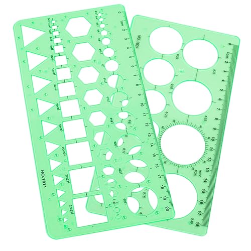 2-Pack Circle Template Geometry Rulers – Durable Drawing Stencils for Drafting, Design, and School Projects