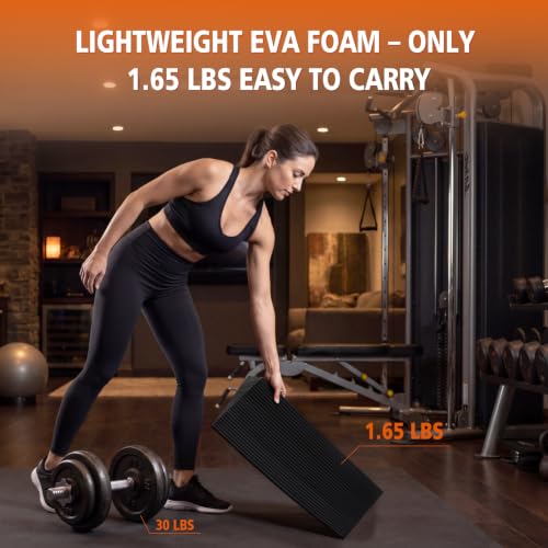 Squat Wedge Block, Large EVA Foam Non-Slip Yoga Wedge Slant Board 27x10in