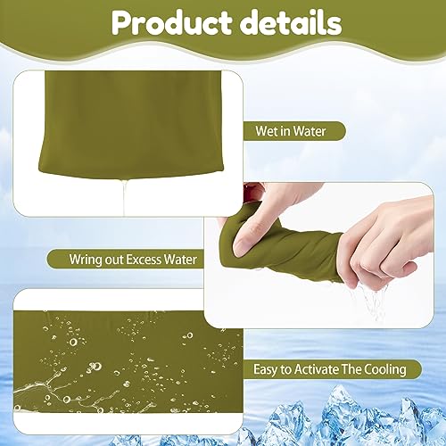 Honoson Cooling Towel Bulk - color: Army Green, size: 32"x12"
