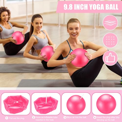 Silipull 11 Pcs Pilates Ring Set for Women, Yoga Home Gym Equipment with 12" Ring, 9.8" Exercise Ball, 5 Resistance Bands, 8 Figure Strap, Core Sliders & Storage Bag, for Beginner Workouts & Gifts