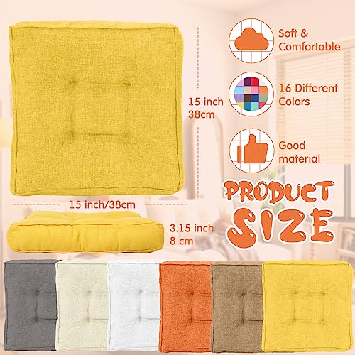 Qunclay 6 Pcs Floor Cushions Bulk Floor Pillows Flexible Seating Cushions 3.15'' Thick Flexible Seating Classroom Furniture Meditation Seat Pillows for Home Nursery Yoga Decor 15.7'' x 15.7''(Classic) - color: Classic