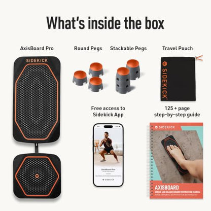 SIDEKICK | AxisBoard Balance Board for Foot & Ankle Rehab | PT Training System with Exercise Programs for Plantar Fasciitis, Achilles Pain & Ankle Sprains | Sidekick App + Guide Included