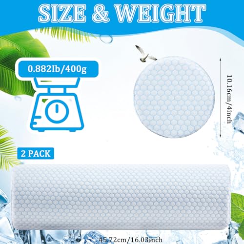 Novabright 2 Pcs Cooling Cervical Neck Roll Pillow for Sleeping Memory Foam - size: 18 x 4 Inch