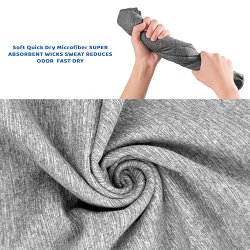 2 Pack Microfiber Camping Towel Quick Dry Lightweight Travel Body Face Beach Hiking Backpacking Swimming Pool Towel(Grey, 2 Pack S(15.5X31 Inch) - color: Grey, size: 2 Pack S(15.5X30 Inch