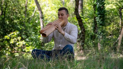 Z-shaped Professional Didgeridoo for Meditation, Sound Healing Therapy, Yoga and Circular Breathing — NOT MADE IN CHINA — Mahogany Wood, 2-YEAR WARRANTY - style: Z-shape, note D