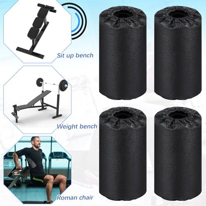 Hollowfly 4 Pcs Foam Foot Pads Foam Roller Pad Replacement for Weight Bench Inversion Table and Gym Exercise Equipments(8 x 3.5 x 0.8 Inches) - size: 8 x 3.5 x 0.8 Inch