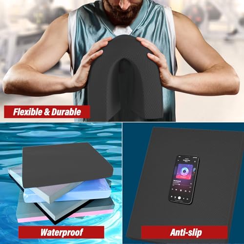 Balance Pad- Foam Balance Pad for Workout, Non-Slip & Water-Resistant Stability Trainer Mat, Soft TPE Exercise Foam Mat for Rehabilitation Stability,Physical Therapy,Fitness,Yoga (15.7" * 13" * 2") - color: Black