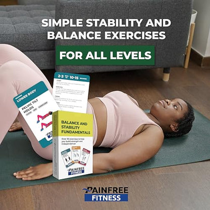 30 Exercise Cards Balance & Stability 3X5'', Beginner to Intermediate