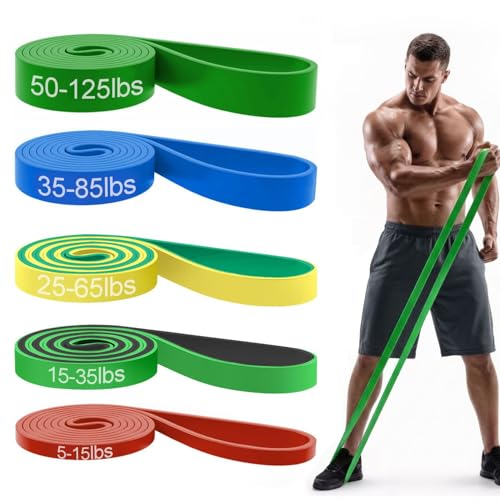 Pull Up Bands, Resistance Bands Set, Exercise Workout Bands for Men & Women, Ideal for Body Stretching, Physical Therapy and Muscle Training - color: Yellow&Green