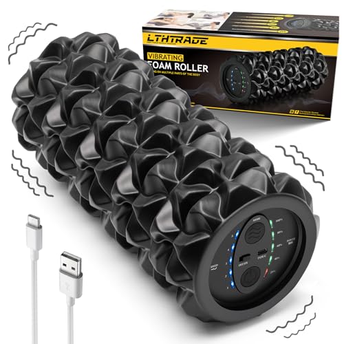 Vibrating Foam Roller, 5-Speed Electric Roller, Rechargeable