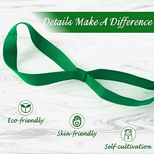 Scotamalone Stretching Strap Yoga Strap Physical Therapy for Home Workout, Exercise, Pilates and Gymnastics, 10 Loops Non-Elastic Stretch Bands with Aesthetic Packaging for Women & Men - color: navy green
