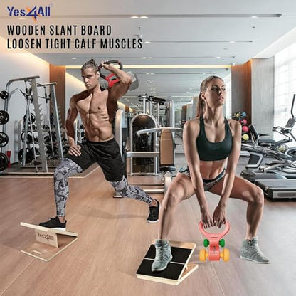 Yes4All Weight Plate Tree Holder & Vertical Barbell Storage Rack For Home Gym, 6-Pegs Olympic Weight Plate & 2 Barbells