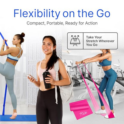 Leg Stretcher Strap with Door Anchor and Resistance Band, Splits Trainer | Home Flexibility Trainer for Splits, Ballet, Dance, Cheer, Yoga, Gymnastics, Pole and Taekwondo, Kids to Adults, All Levels - color: Deep Blue